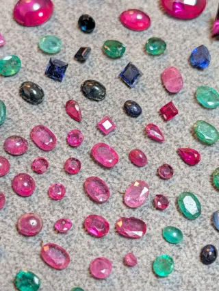 Lote piedras preciosas variadas