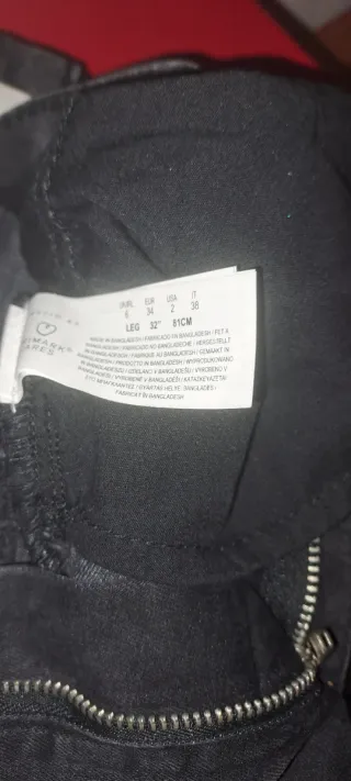 Pantalón Primark High Rise Straight Negro