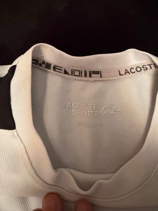 Conjunto deportivo Lacoste blanco y negro