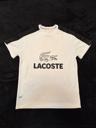 Conjunto deportivo Lacoste blanco y negro