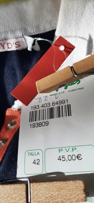 Polo Lloyd's T. M 42 Negro Naranja