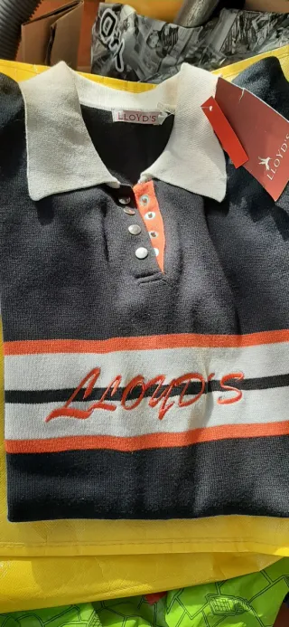 Polo Lloyd's T. M 42 Negro Naranja