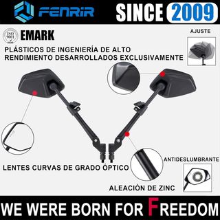 NUEVO FENRIR Retrovisores Homologado Espejos Moto