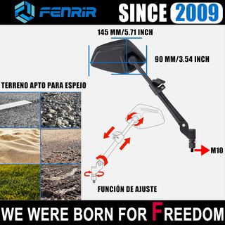 NUEVO FENRIR Retrovisores Homologado Espejos Moto