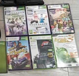 Xbox 360 Negra + Mando + 6 Juegos