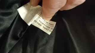 Abrigo largo 90% lana virgen color negro