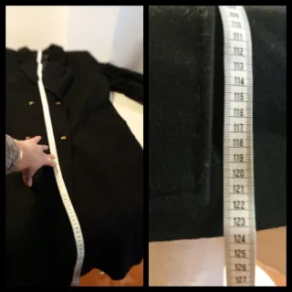 Abrigo largo 90% lana virgen color negro