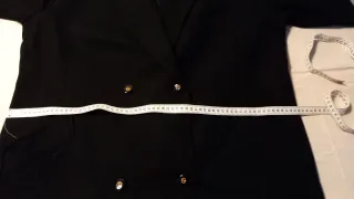 Abrigo largo 90% lana virgen color negro