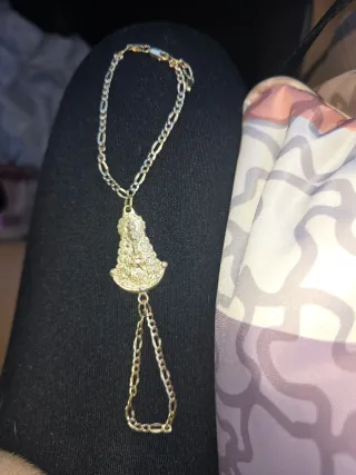 Pulsera 18k Virgen del Rocío