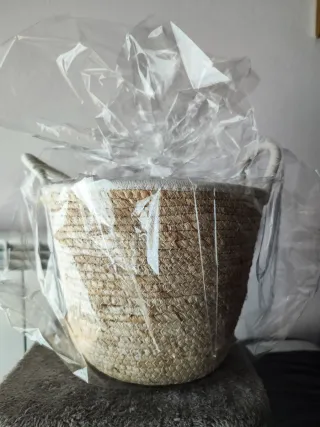 Cesto Decorativo em  Fibras Naturais