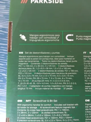 Parkside Set Destornilladores y Puntas nuevo