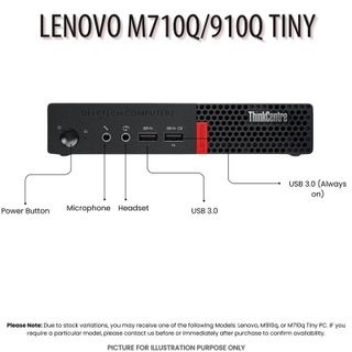 Lenovo M910Q Tiny PC i5 vPro 16GB RAM 128GB