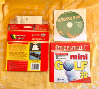 4 Videojuegos PC CD: Dardos, Bolos, Futbolín, Golf