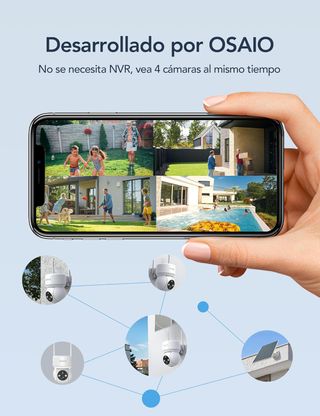 NUEVA GNCC Cámara Vigilancia WiFi Exterior Solar