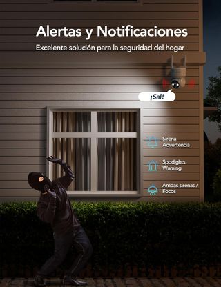 NUEVA GNCC Cámara Vigilancia WiFi Exterior Solar