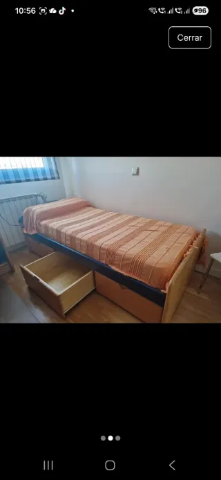 Cama juvenil con cajones