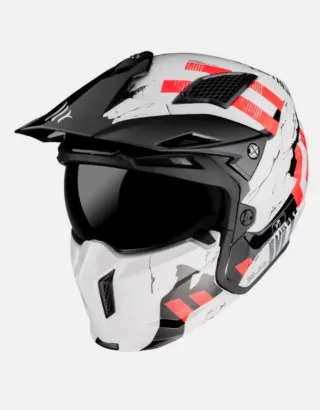 Casco MT Streetfighter Blanco/Rojo Talla L