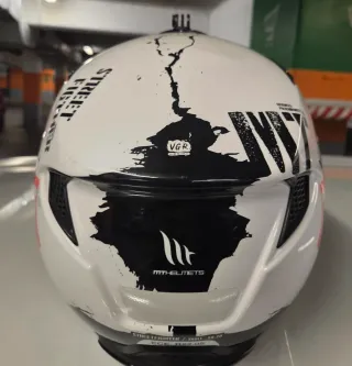 Casco MT Streetfighter Blanco/Rojo Talla L