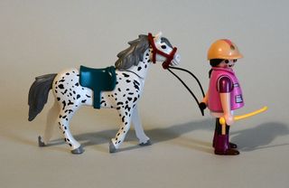 Playmobil Amazona Hipica con Caballo