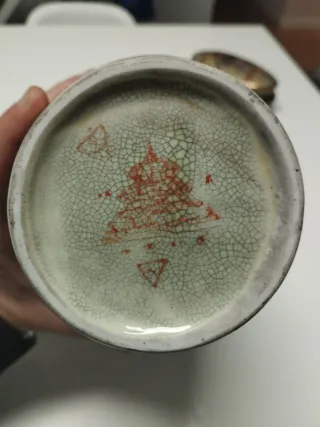 Lote Satsuma: Jarrón y joyero