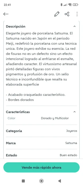 Lote Satsuma: Jarrón y joyero