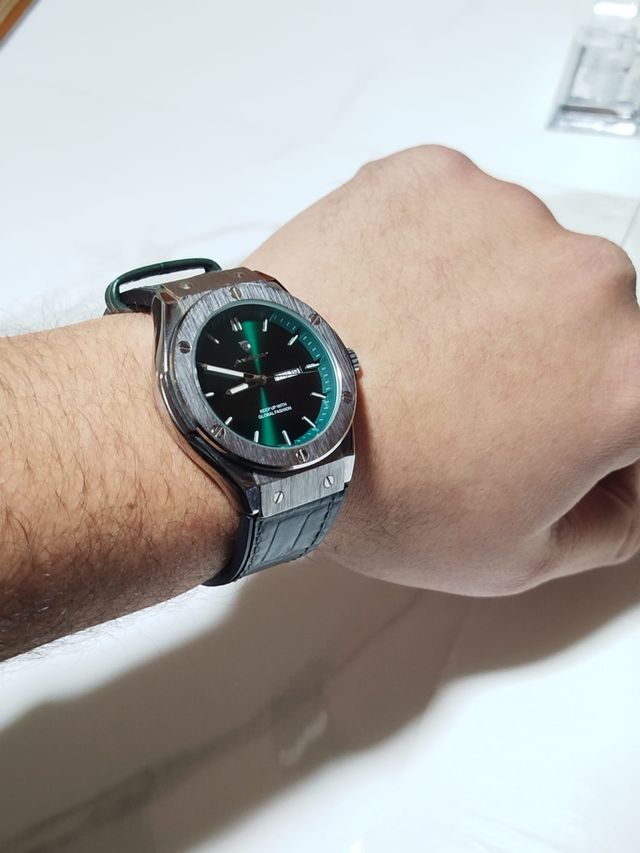 Reloj Poedagar Big Bang Verde 46mm Nuevo