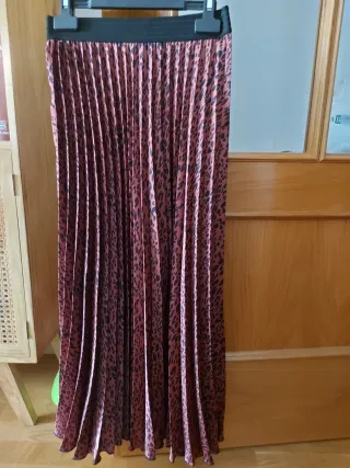 Falda plisada estampado animal Talla XS