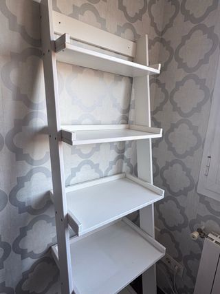 Estantería Escalera Blanca Madera
