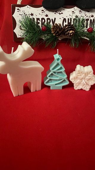 Velas aromáticas navideñas artesanales
