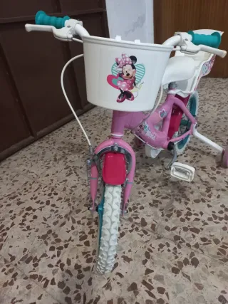 Bicicleta infantil Minnie Mouse rosa