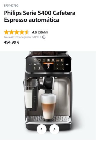Cafetera Philips 5400 LatteGo