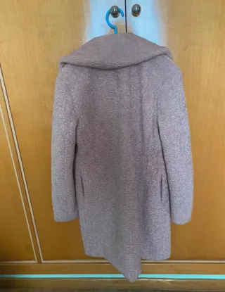 Chaquetón rosa de pelo sintético