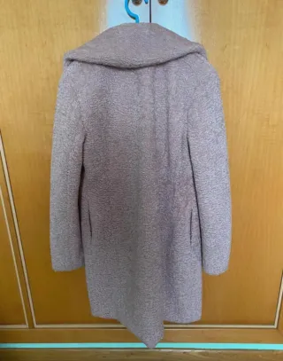 Chaquetón rosa de pelo sintético