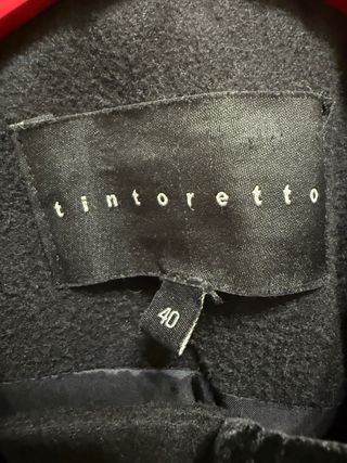 Abrigo paño negro Tintoretto
