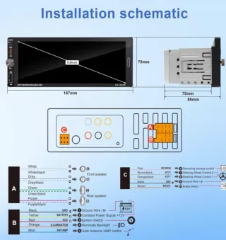 Estéreo de coche 6.9 HD IPS