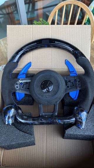 PACK VOLANTE VW CARBONO + LEVAS Y POMO CARBONO