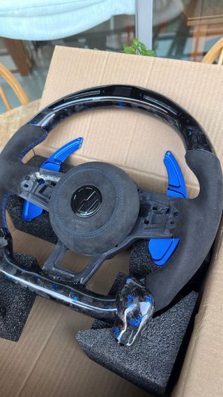 PACK VOLANTE VW CARBONO + LEVAS Y POMO CARBONO