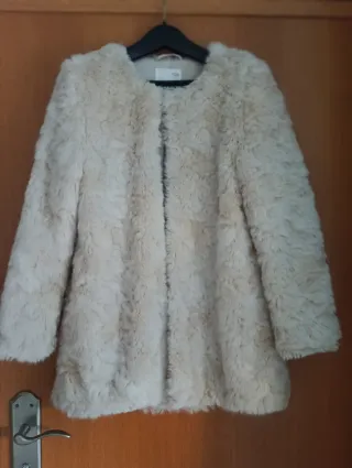 Chaqueta pelo Zara Beige Talla 13-14