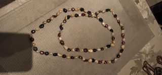 Collar perlas y piedras