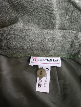 Falda Clásica Christian Lay Gris Caqui Talla 48
