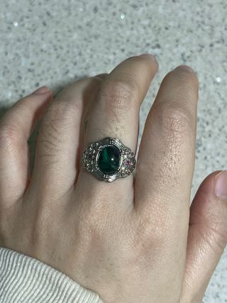 Anillo de malaquita natural estilo sin marca