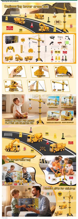 NUEVO! juguete Grúa Torre Teledirigida 2.4GHz