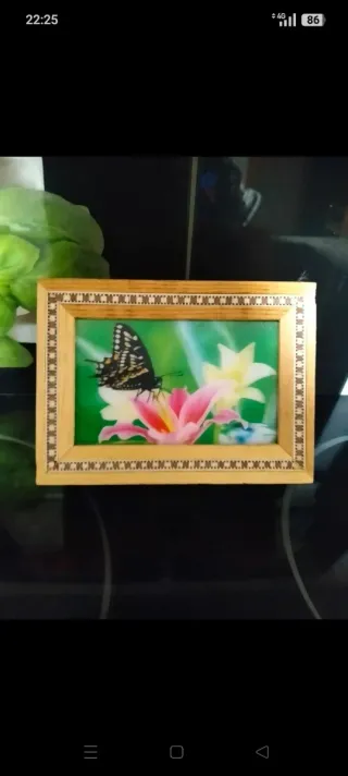 Lote 3 cajitas decoración cristal y madera