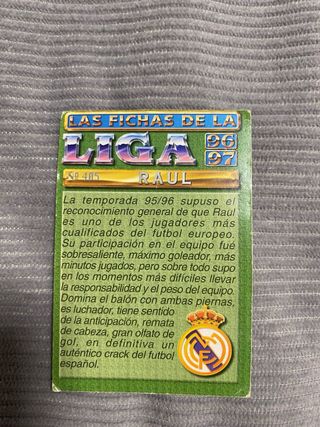Cromo Raul Gonzalez El Mejor 95-96 Mundicromo