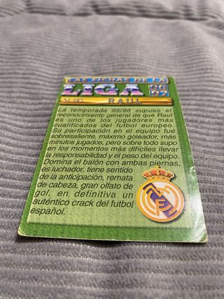 Cromo Raul Gonzalez El Mejor 95-96 Mundicromo