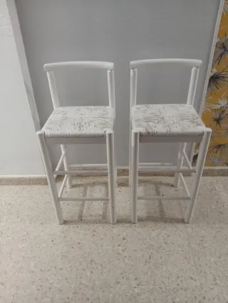 Taburetes de cocina blancos (2 unidades) Montijo
