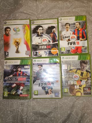 LOTE JUEGOS FUTBOL XBOX 360