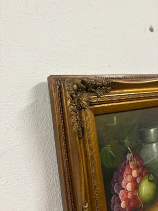 Quadro antico con frutta e vaso