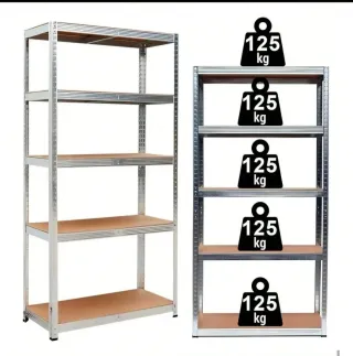 Scaffale metallico industriale 180x90x40