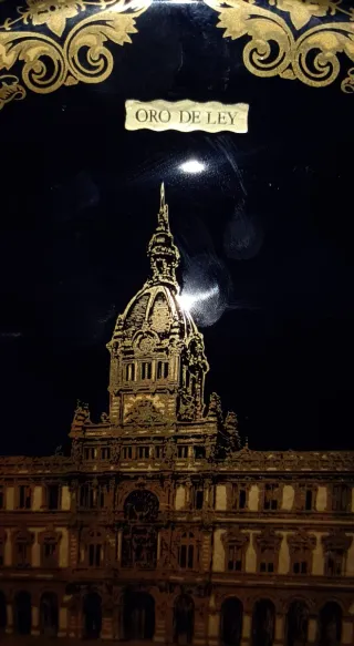 Plato Cerámica Oro de Ley Palacio Municipal